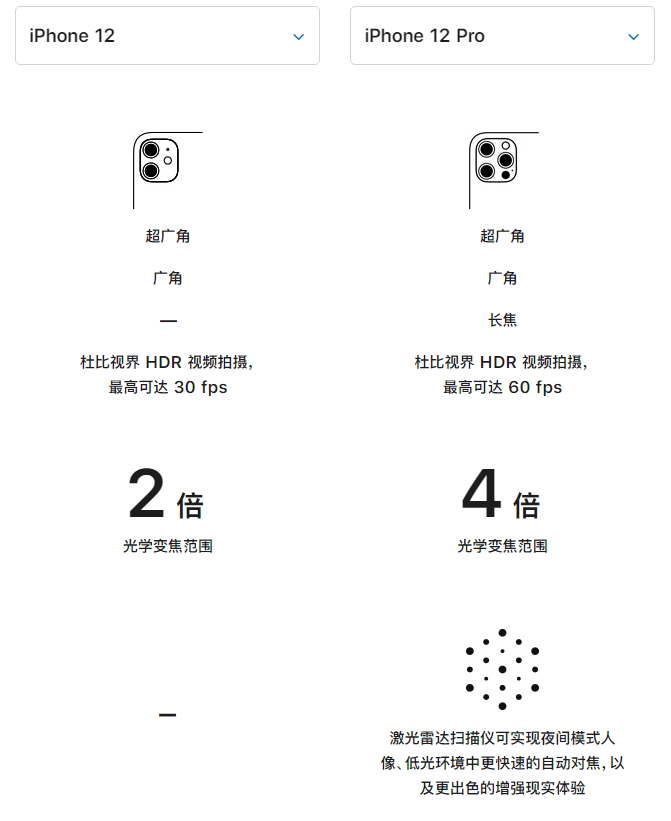 柳州苹果手机维修分享苹果 iPhone 12 与 iPhone 12 Pro 选哪款 